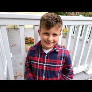 Cat & Jack Boys Plaid Shirt Sz L 12-14
